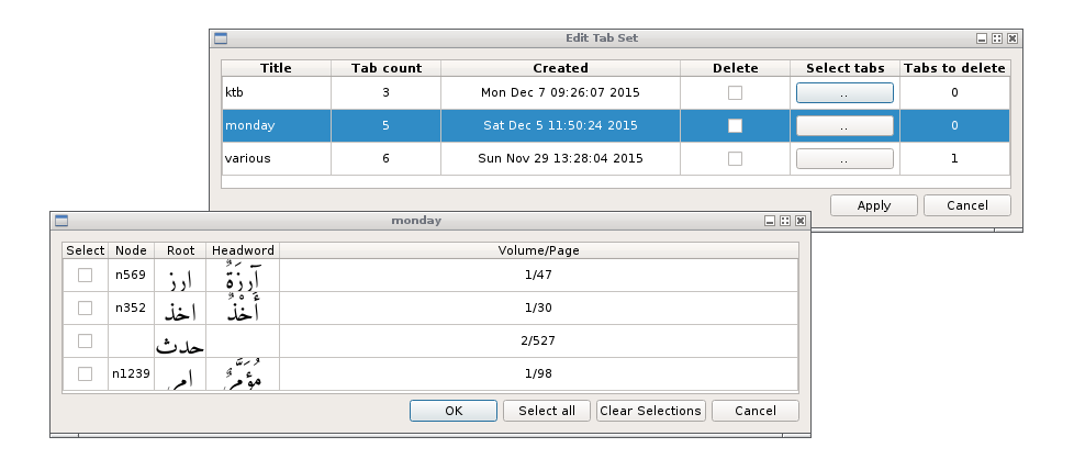 Edit Tabset dialog