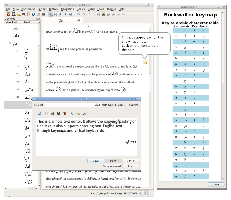 Note Dialog with help