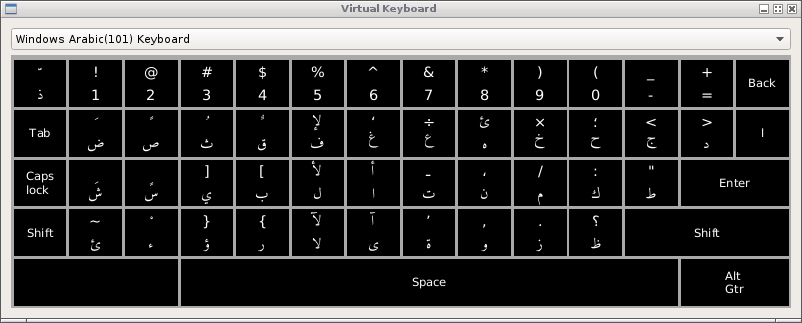Windows Arabic 101 keyboard